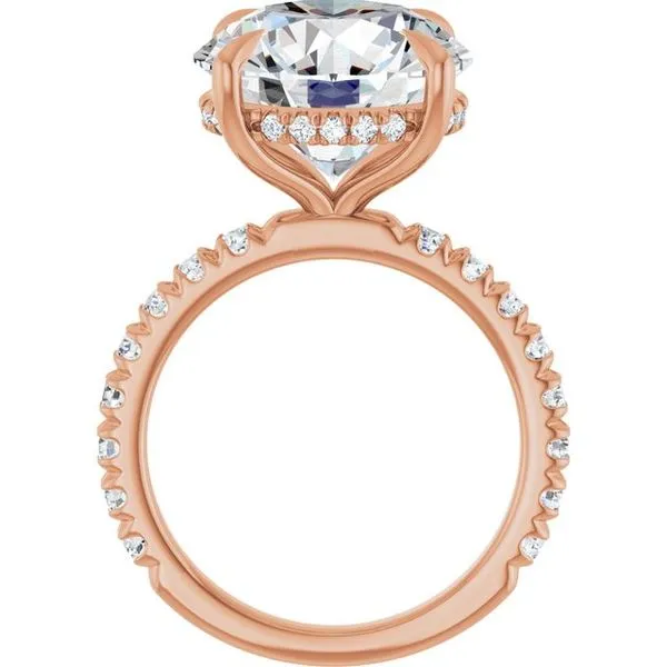 Claw-Prong Hidden Halo-Style Engagement Ring Image 2 J. Thomas Jewelers Rochester Hills, MI