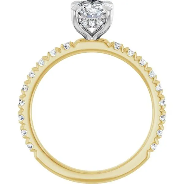 Claw-Prong Hidden Halo-Style Engagement Ring Image 2 JF Jones Jewelers Rochester, NY