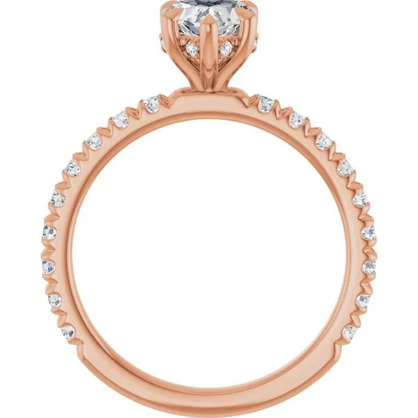 Claw-Prong Hidden Halo-Style Engagement Ring Image 2 Arezzo Jewelers Elmwood Park, IL