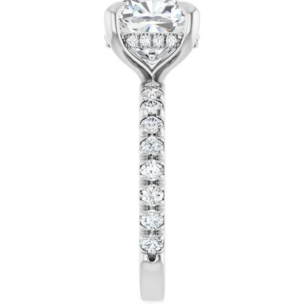 Claw-Prong Hidden Halo-Style Engagement Ring Image 4 House of Silva Wooster, OH