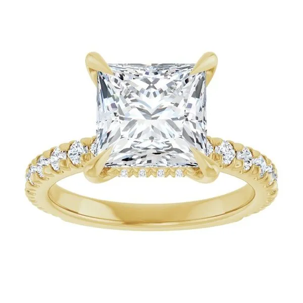 Claw-Prong Hidden Halo-Style Engagement Ring Image 3 Natale Jewelers Sewell, NJ