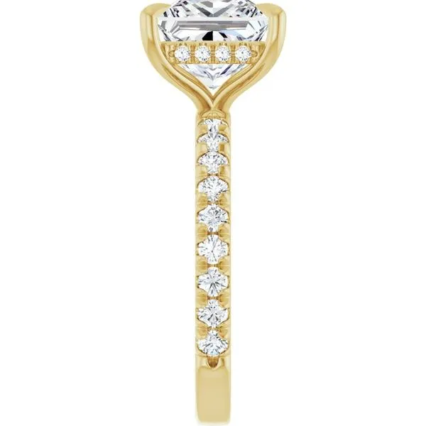 Claw-Prong Hidden Halo-Style Engagement Ring Image 4 Arezzo Jewelers Elmwood Park, IL