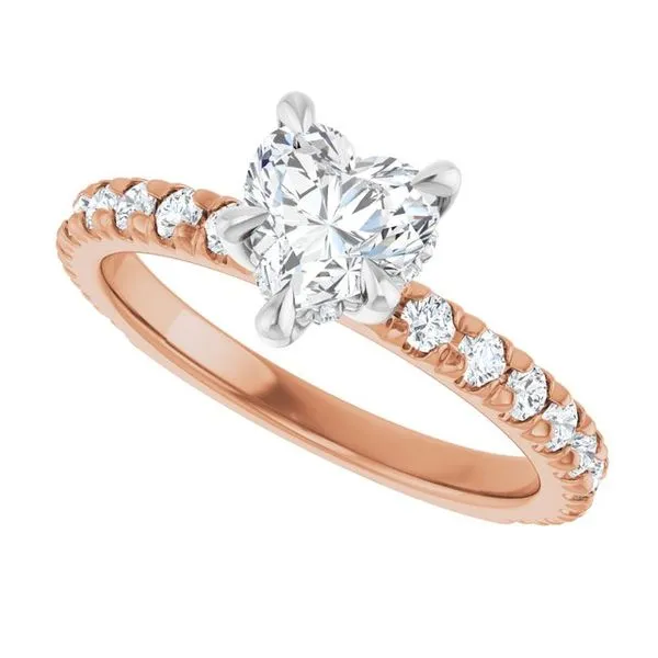 Claw-Prong Hidden Halo-Style Engagement Ring Image 5 Arezzo Jewelers Elmwood Park, IL