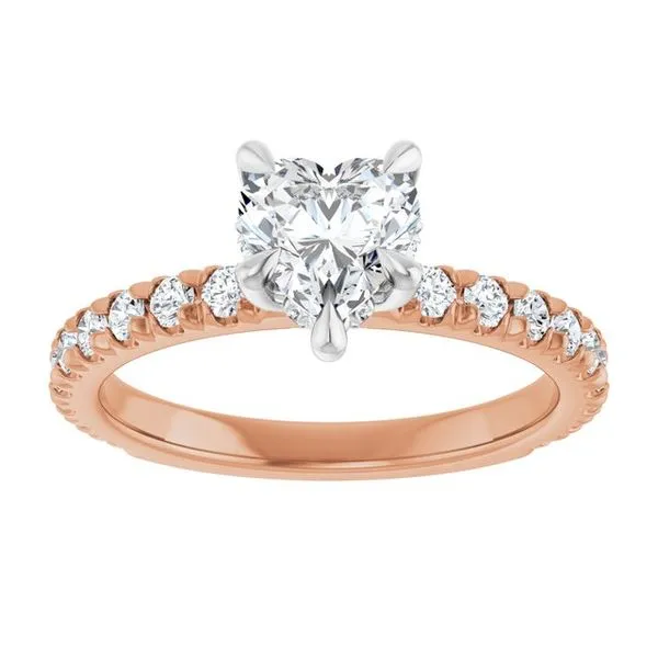Claw-Prong Hidden Halo-Style Engagement Ring Image 3 JF Jones Jewelers Rochester, NY