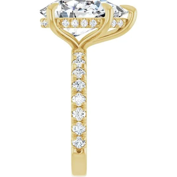 Claw-Prong Hidden Halo-Style Engagement Ring Image 4 JF Jones Jewelers Rochester, NY