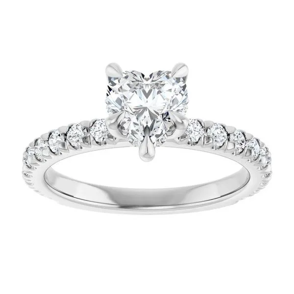 Claw-Prong Hidden Halo-Style Engagement Ring Image 3 Don's Jewelry & Design Washington, IA