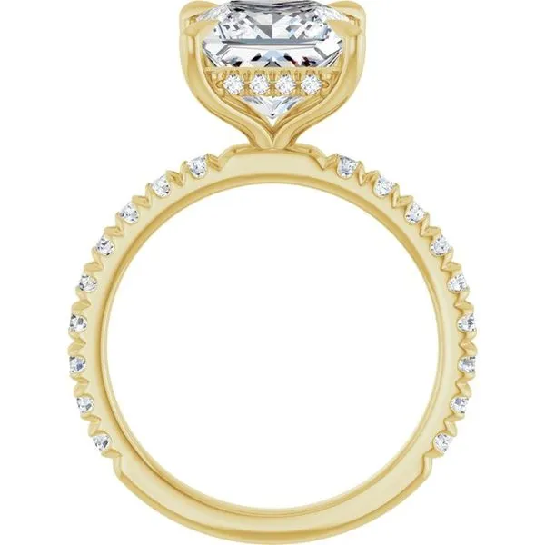 Claw-Prong Hidden Halo-Style Engagement Ring Image 2 Don's Jewelry & Design Washington, IA