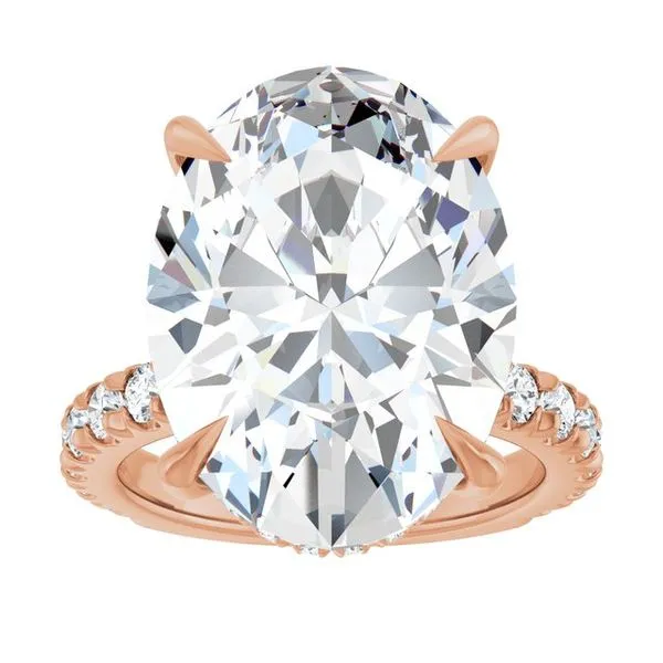 Claw-Prong Hidden Halo-Style Engagement Ring Image 3 Don's Jewelry & Design Washington, IA