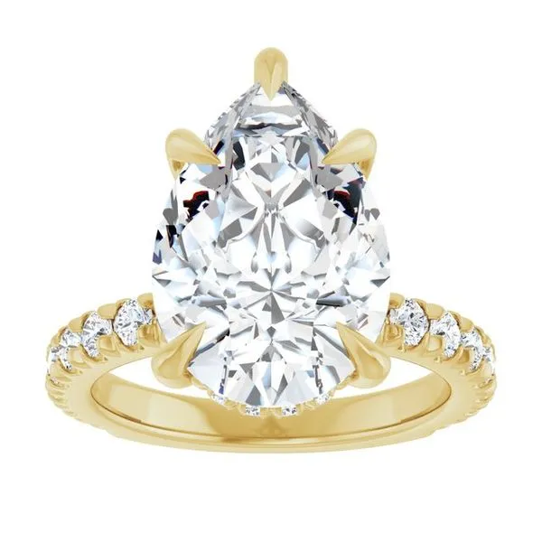 Claw-Prong Hidden Halo-Style Engagement Ring Image 3 Arezzo Jewelers Elmwood Park, IL