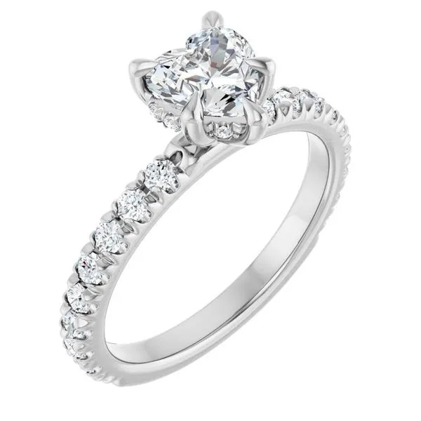 Claw-Prong Hidden Halo-Style Engagement Ring Vulcan's Forge LLC KANSAS CITY, MO