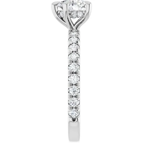Claw-Prong Hidden Halo-Style Engagement Ring Image 4 Vulcan's Forge LLC KANSAS CITY, MO