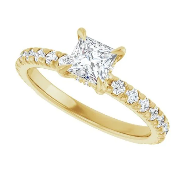 Claw-Prong Hidden Halo-Style Engagement Ring Image 5 The Jewelry Source El Segundo, CA