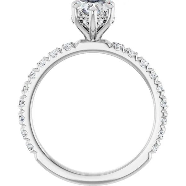 Claw-Prong Hidden Halo-Style Engagement Ring Image 2 J. Thomas Jewelers Rochester Hills, MI