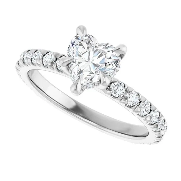 Claw-Prong Hidden Halo-Style Engagement Ring Image 5 Paul James Jewelers Angels Camp, CA