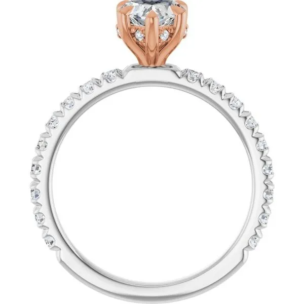 Claw-Prong Hidden Halo-Style Engagement Ring Image 2 J. Thomas Jewelers Rochester Hills, MI