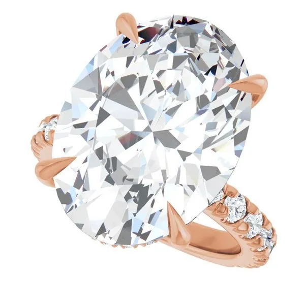 Claw-Prong Hidden Halo-Style Engagement Ring Image 5 Don's Jewelry & Design Washington, IA