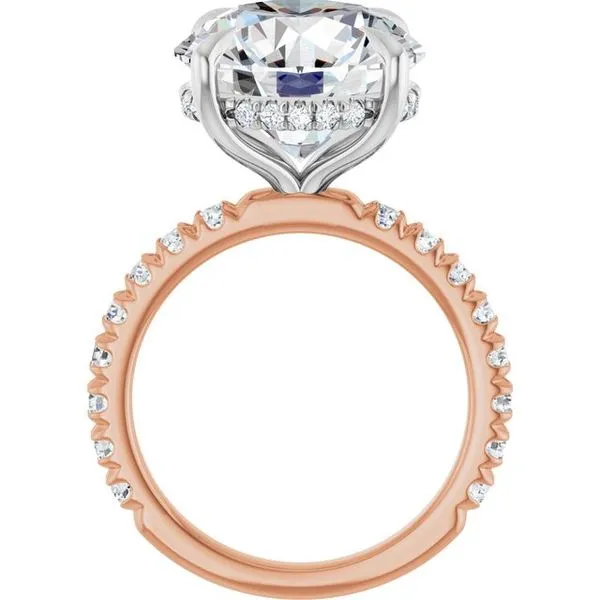 Claw-Prong Hidden Halo-Style Engagement Ring Image 2 J. West Jewelers Round Rock, TX