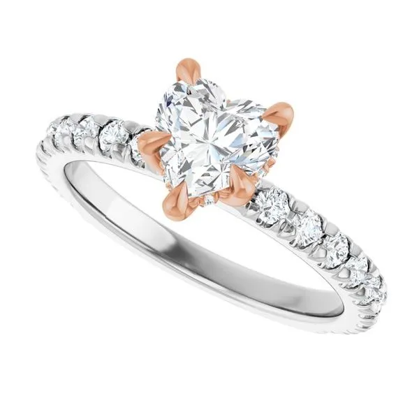 Claw-Prong Hidden Halo-Style Engagement Ring Image 5 Don's Jewelry & Design Washington, IA