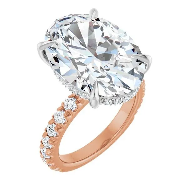 Claw-Prong Hidden Halo-Style Engagement Ring Arezzo Jewelers Elmwood Park, IL