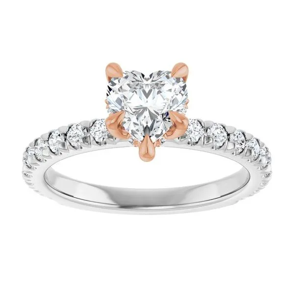Claw-Prong Hidden Halo-Style Engagement Ring Image 3 Don's Jewelry & Design Washington, IA