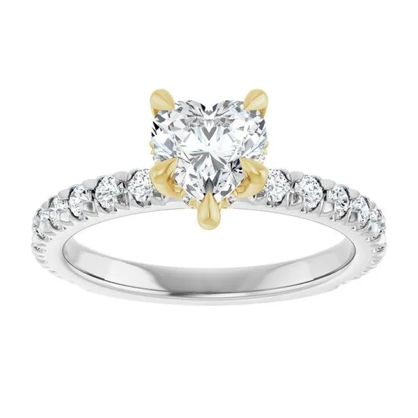 Claw-Prong Hidden Halo-Style Engagement Ring Image 3 JF Jones Jewelers Rochester, NY