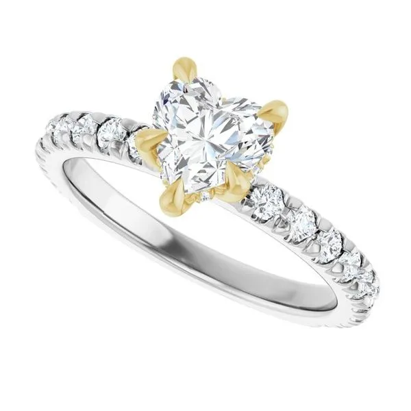 Claw-Prong Hidden Halo-Style Engagement Ring Image 5 JF Jones Jewelers Rochester, NY