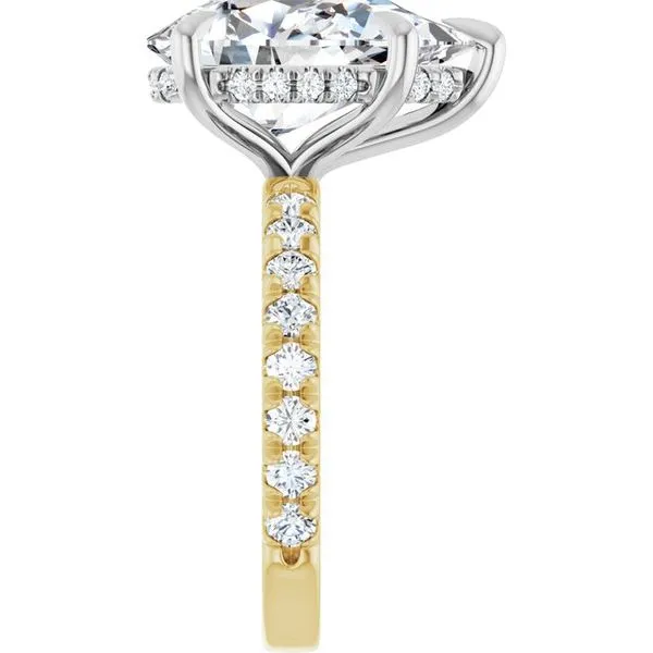 Claw-Prong Hidden Halo-Style Engagement Ring Image 4 The Jewelry Source El Segundo, CA