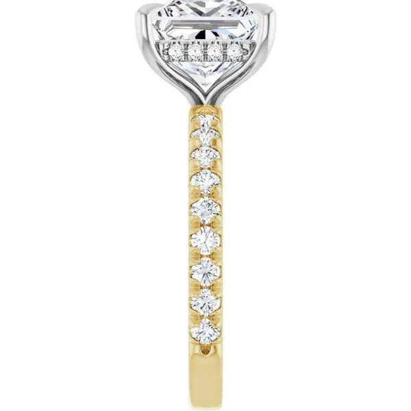 Claw-Prong Hidden Halo-Style Engagement Ring Image 4 J. West Jewelers Round Rock, TX