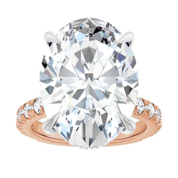 Claw-Prong Hidden Halo-Style Engagement Ring Image 3 Arezzo Jewelers Elmwood Park, IL