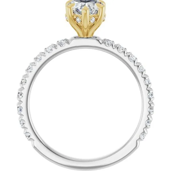 Claw-Prong Hidden Halo-Style Engagement Ring Image 2 The Jewelry Source El Segundo, CA