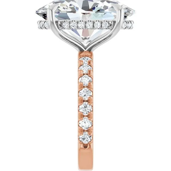 Claw-Prong Hidden Halo-Style Engagement Ring Image 4 Don's Jewelry & Design Washington, IA