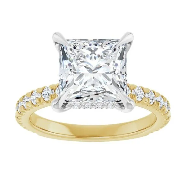 Claw-Prong Hidden Halo-Style Engagement Ring Image 3 Futer Bros Jewelers York, PA