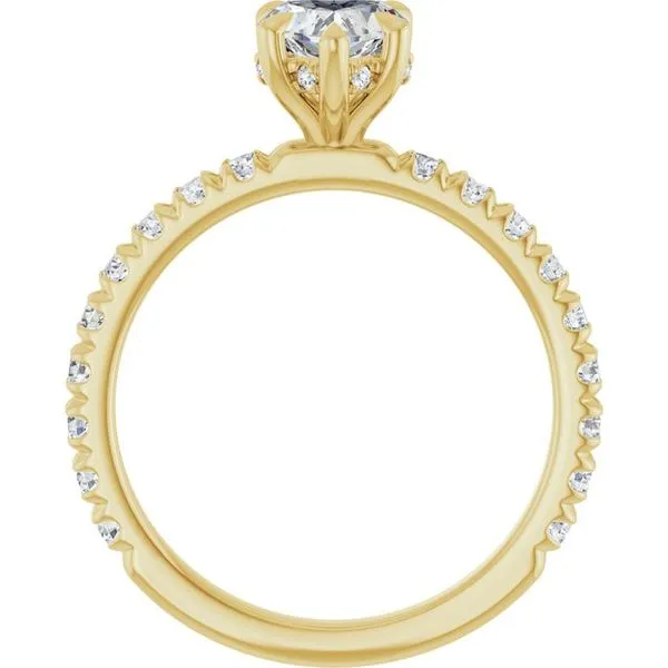 Claw-Prong Hidden Halo-Style Engagement Ring Image 2 Don's Jewelry & Design Washington, IA