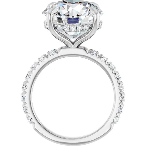 Claw-Prong Hidden Halo-Style Engagement Ring Image 2 Clater Jewelers Louisville, KY