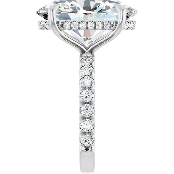 Claw-Prong Hidden Halo-Style Engagement Ring Image 4 Vulcan's Forge LLC KANSAS CITY, MO