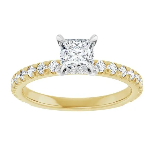 Claw-Prong Hidden Halo-Style Engagement Ring Image 3 Ocean View Jewelers Millville, DE
