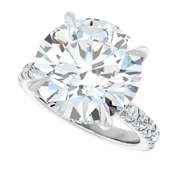 Claw-Prong Hidden Halo-Style Engagement Ring Image 5 Mark Jewellers La Crosse, WI
