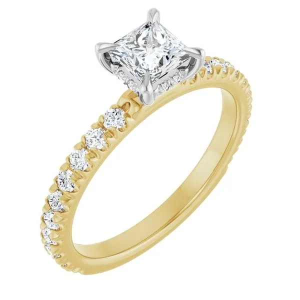 Claw-Prong Hidden Halo-Style Engagement Ring Clater Jewelers Louisville, KY