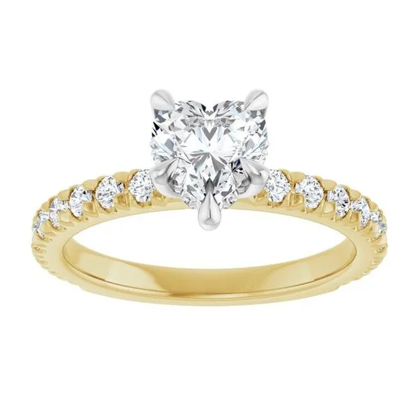 Claw-Prong Hidden Halo-Style Engagement Ring Image 3 Arezzo Jewelers Elmwood Park, IL