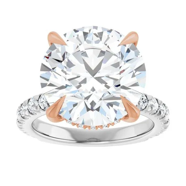 Claw-Prong Hidden Halo-Style Engagement Ring Image 3 J. Thomas Jewelers Rochester Hills, MI