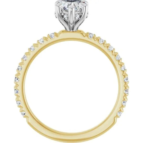 Claw-Prong Hidden Halo-Style Engagement Ring Image 2 Austin's Fine Diamonds & Jewelry Lyndhurst, NJ