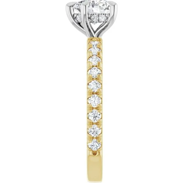 Claw-Prong Hidden Halo-Style Engagement Ring Image 4 Arezzo Jewelers Elmwood Park, IL