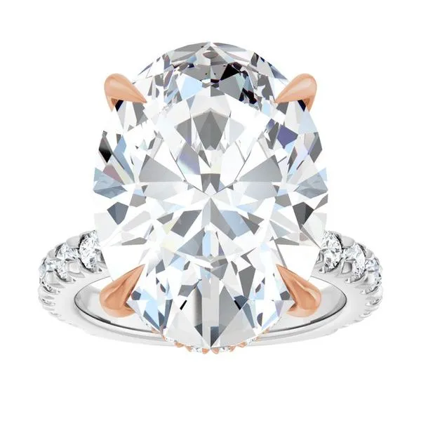 Claw-Prong Hidden Halo-Style Engagement Ring Image 3 Don's Jewelry & Design Washington, IA