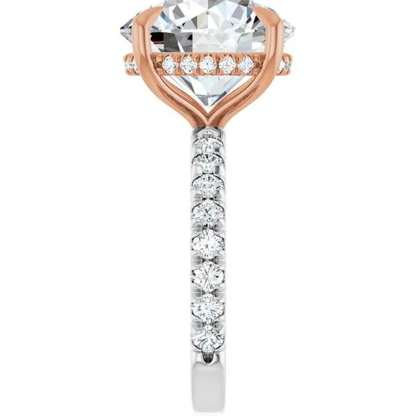 Claw-Prong Hidden Halo-Style Engagement Ring Image 4 Don's Jewelry & Design Washington, IA