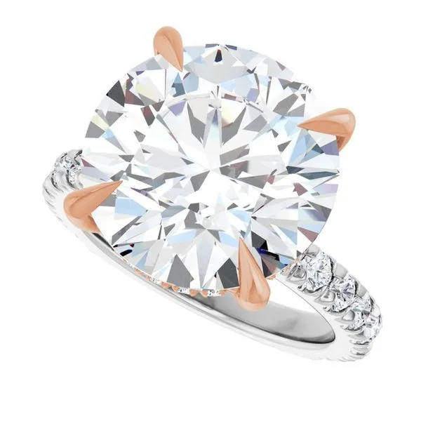 Claw-Prong Hidden Halo-Style Engagement Ring Image 5 JF Jones Jewelers Rochester, NY