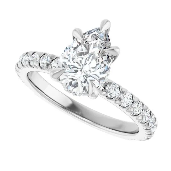 Claw-Prong Hidden Halo-Style Engagement Ring Image 5 Vulcan's Forge LLC KANSAS CITY, MO