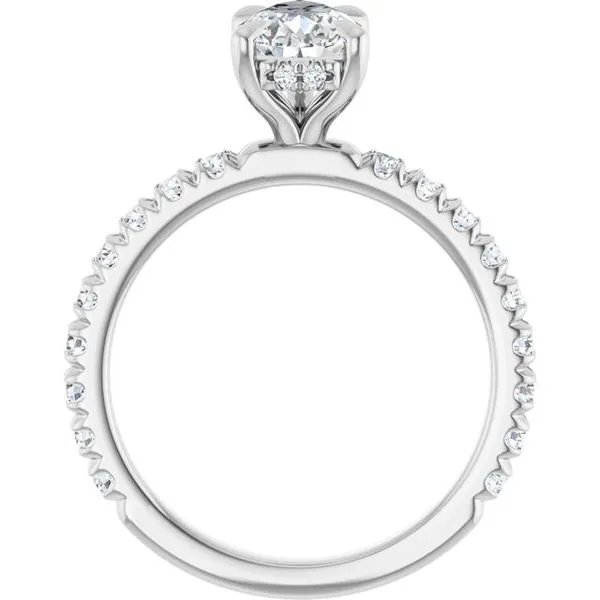 Claw-Prong Hidden Halo-Style Engagement Ring Image 2 J. Thomas Jewelers Rochester Hills, MI