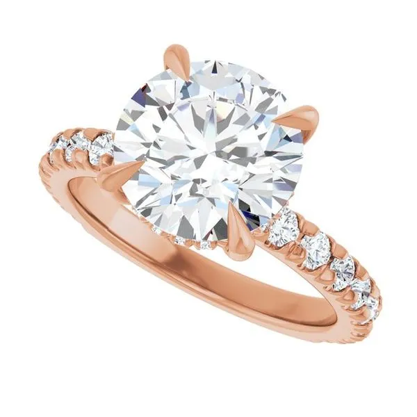 Claw-Prong Hidden Halo-Style Engagement Ring Image 5 Austin's Fine Diamonds & Jewelry Lyndhurst, NJ