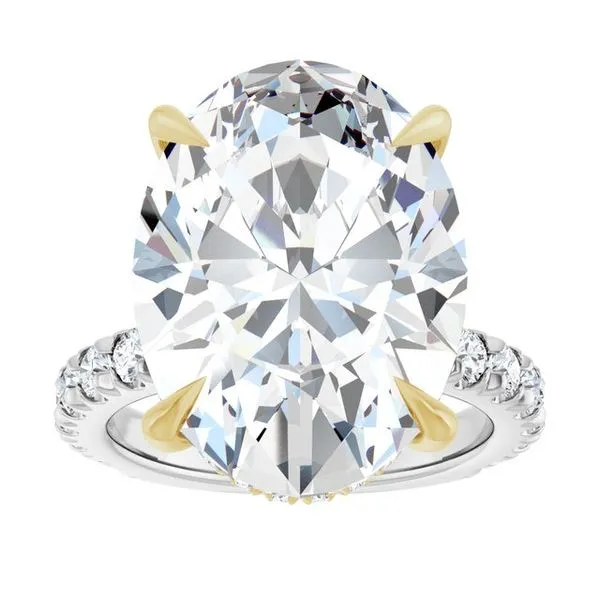 Claw-Prong Hidden Halo-Style Engagement Ring Image 3 Shipley's Fine Jewelry Hampstead, MD