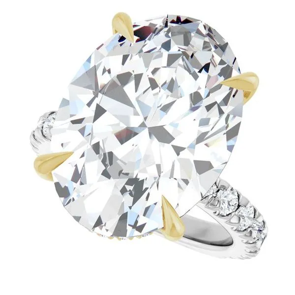 Claw-Prong Hidden Halo-Style Engagement Ring Image 5 JF Jones Jewelers Rochester, NY